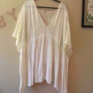 Free People Flowy Sheer Embroidered Tunic